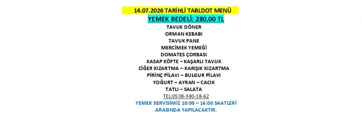 14.07.2026 TABLDOT MEN�