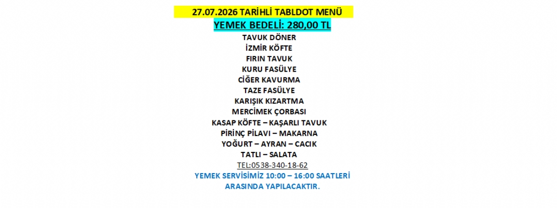 27.07.2026 TABLDOT MEN�