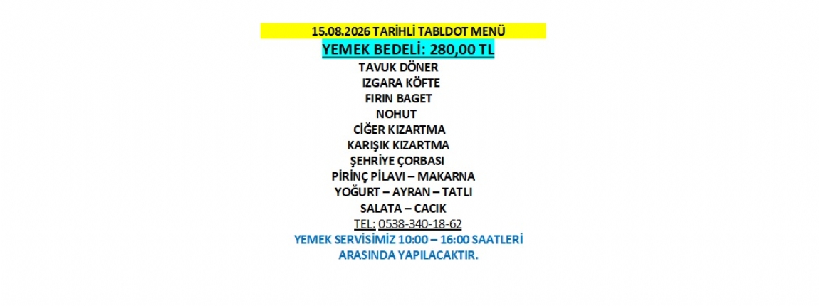 15.08.2026 TABLDOT MEN�