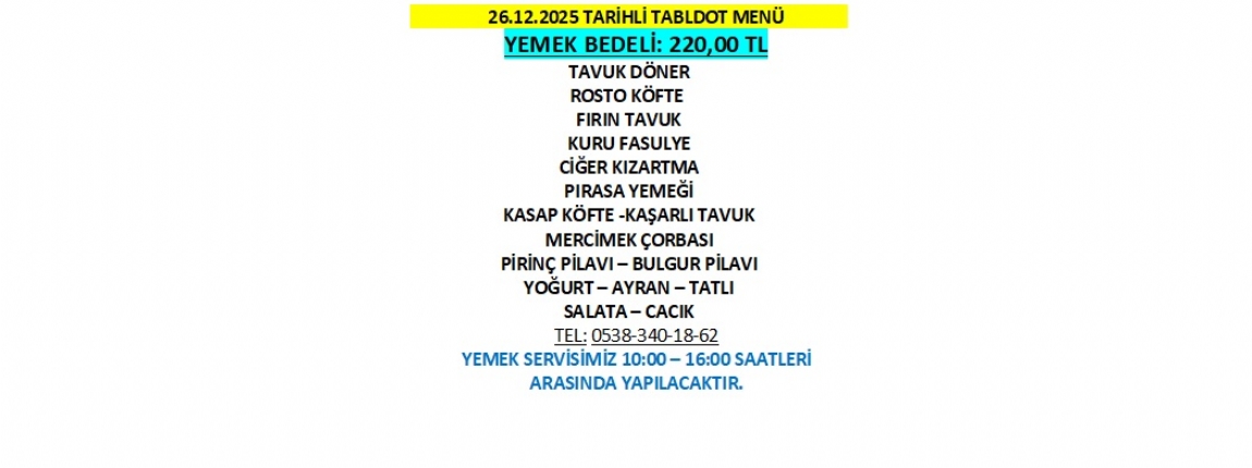 26.12.2025 TABLDOT MEN�