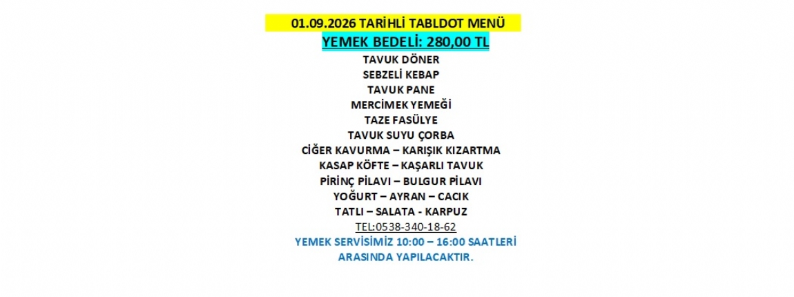 01.09.2026 TABLDOT MEN�