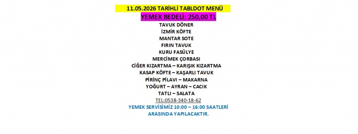 11.05.2026 TABLDOT MEN�