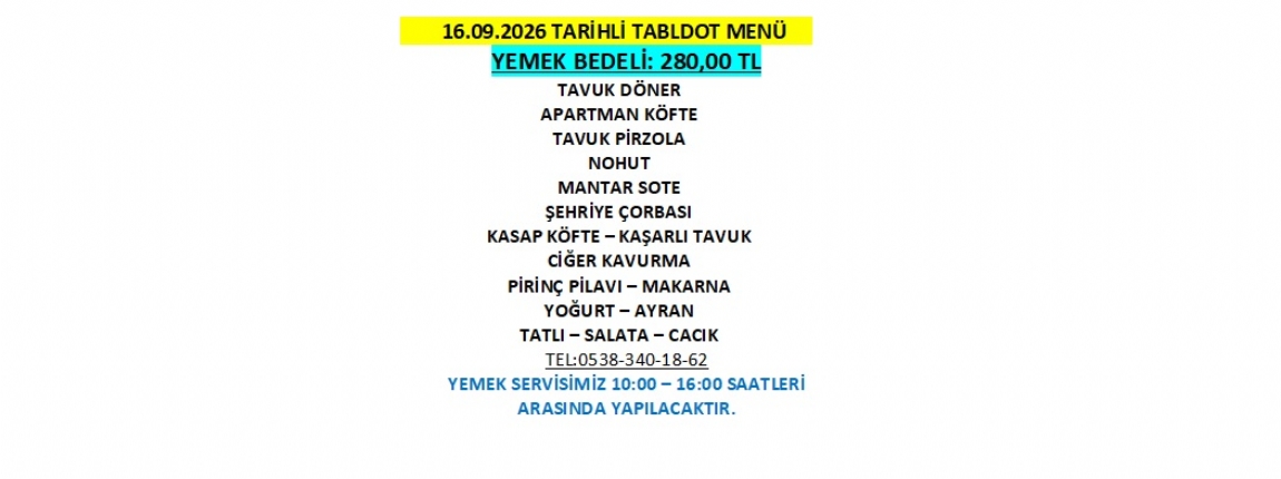16.09.2026 TABLDOT MEN�