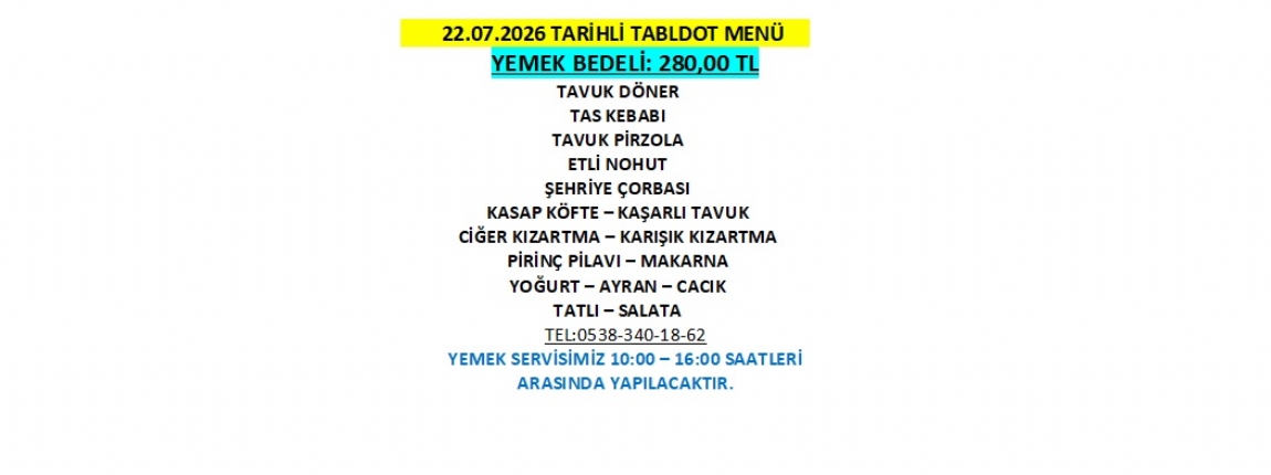 22.07.2026 TABLDOT MEN�