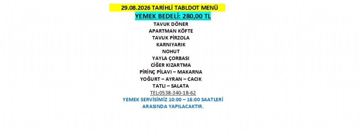 29.08.2026 TABLDOT MEN�
