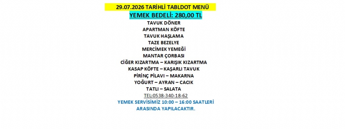 29.07.2026 TABLDOT MEN�