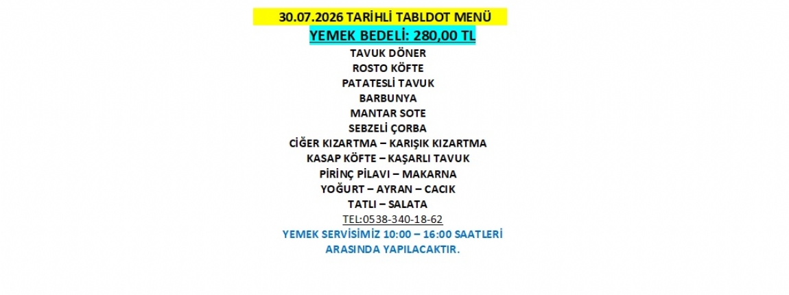 30.07.2026 TABLDOT MEN�
