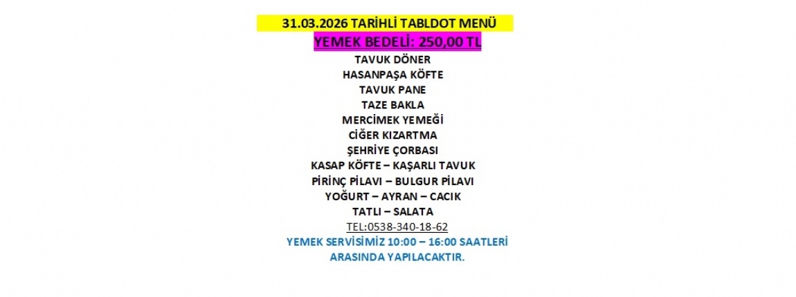31.03.2026 TABLDOT MEN�