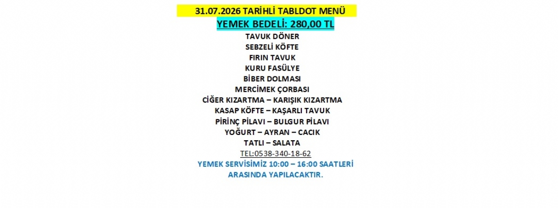 31.07.2026 TABLDOT MEN�
