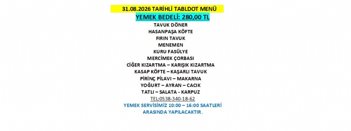 31.08.2026 TABLDOT MEN�