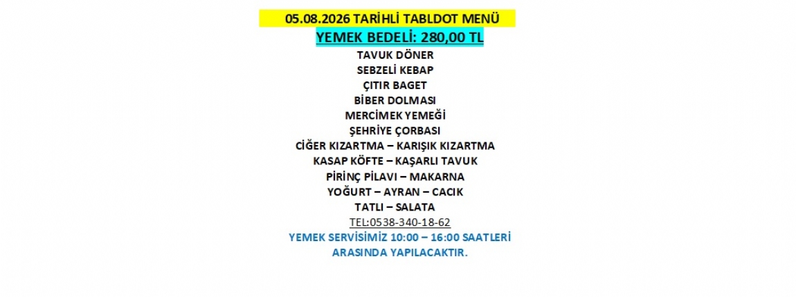 05.08.2026 TABLDOT MEN�