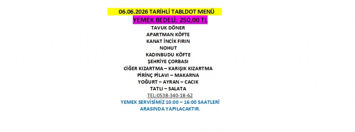 06.06.2026 TABLDOT MEN�
