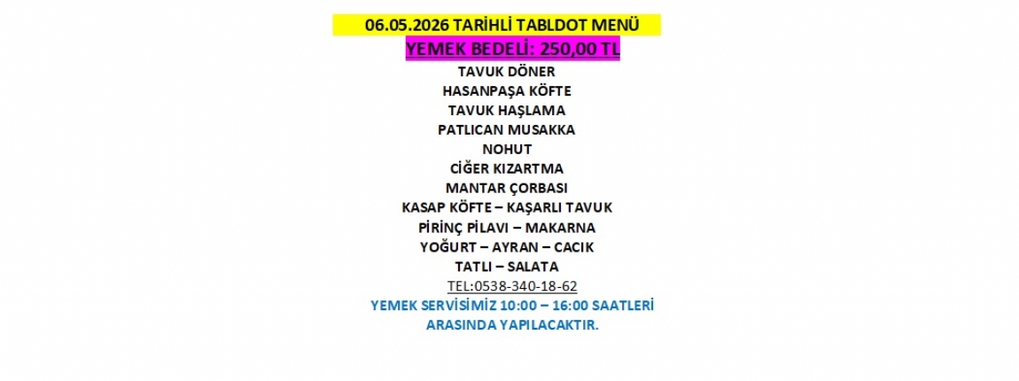 06.05.2026 TABLDOT MEN�
