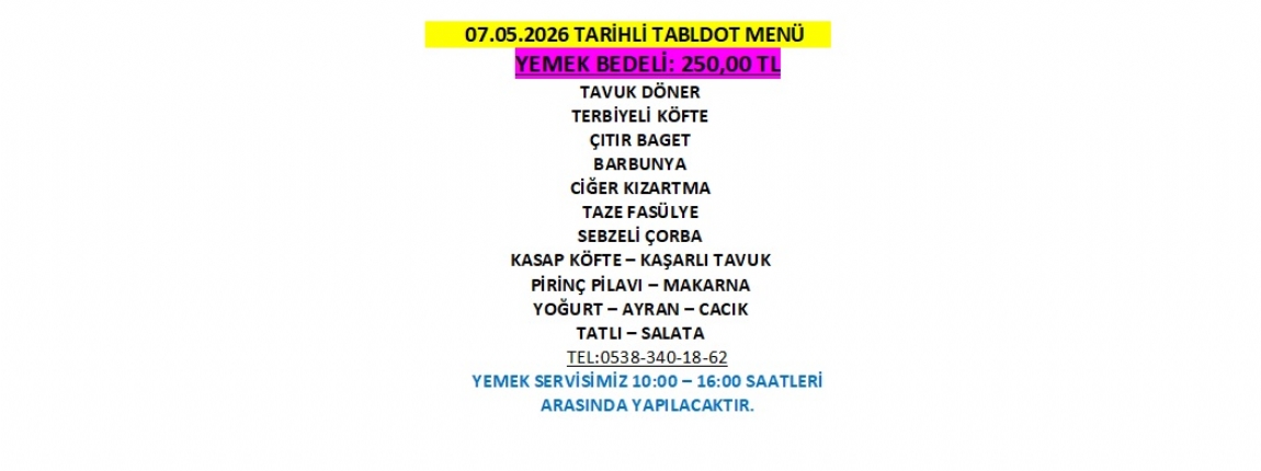 07.05.2026 TABLDOT MEN�