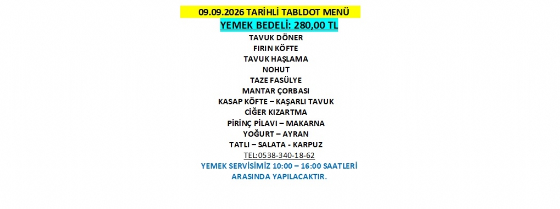 09.09.2026 TABLDOT MEN�
