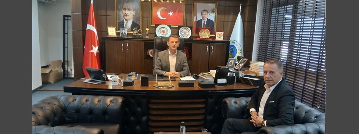 Y�netim Kurulu Ba�kan�m�z �smail G�LERO�LU&acute;ndan Kapakl� Belediye Ba�kan� Mustafa �ET�N&acute;e Ziyaret