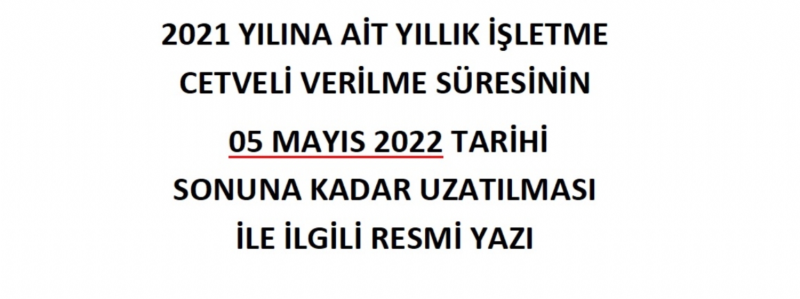 YILLIK LETME CETVEL